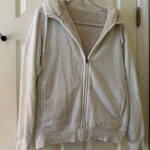 Uniqlo Cream Jacket with Fleece Lining